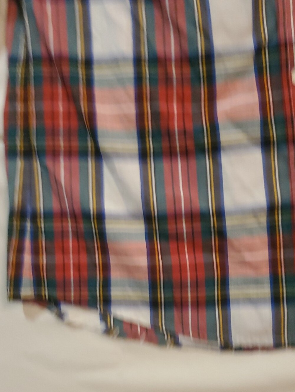 J. Crew Red Plaid Ruffle Collar Button-Down Shirt Women's Small - Picture 6 of 11